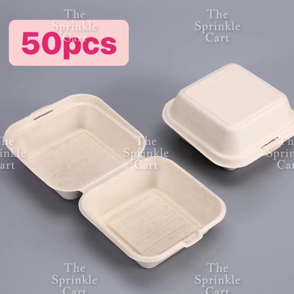 Bento Cake Box Clamshell Wax Paper Non grease Food Wrapper TSC