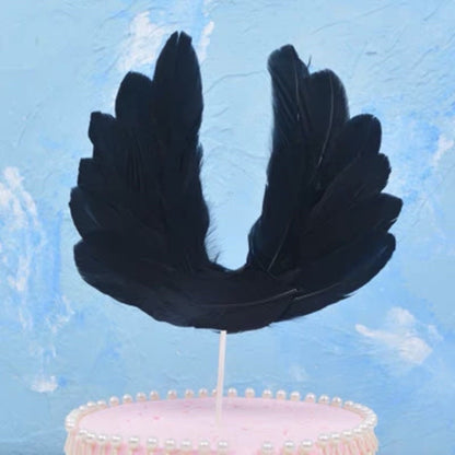 Angel Cake Topper Happy Christening Baptism Moon Baby Wings Cake Topper Decoration Baby Theme