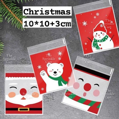 Cookie Packaging OPP & Plastic Loot Bag Halloween Christmas Pastry Bag Transparent Cookie Plastic Bag
