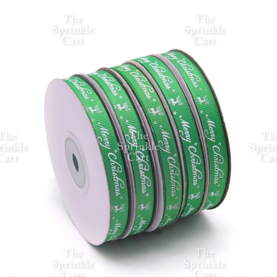 Christmas Ribbon Holidays Satin Ribbon Gift Christmas Happy Birthday Ribbon  theme Packaging