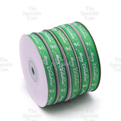 Christmas Ribbon Holidays Satin Ribbon Gift Christmas Happy Birthday Ribbon  theme Packaging
