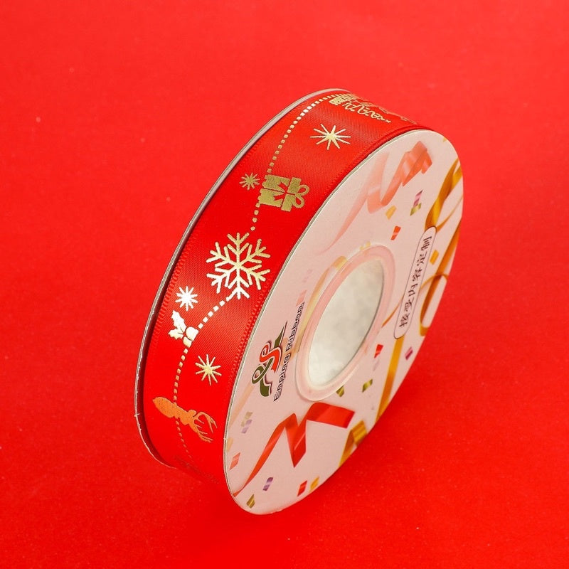 Christmas Ribbon Holidays Satin Ribbon Gift Christmas Happy Birthday Ribbon  theme Packaging