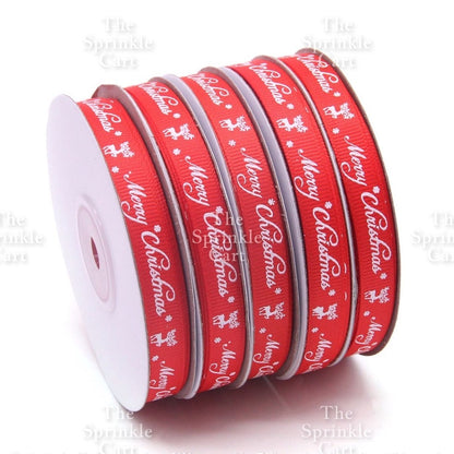 Christmas Ribbon Holidays Satin Ribbon Gift Christmas Happy Birthday Ribbon  theme Packaging