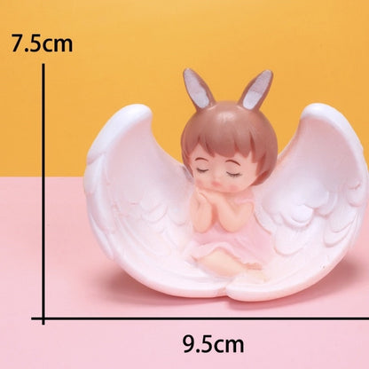 Angel Cake Topper Happy Christening Baptism Moon Baby Wings Cake Topper Decoration Baby Theme