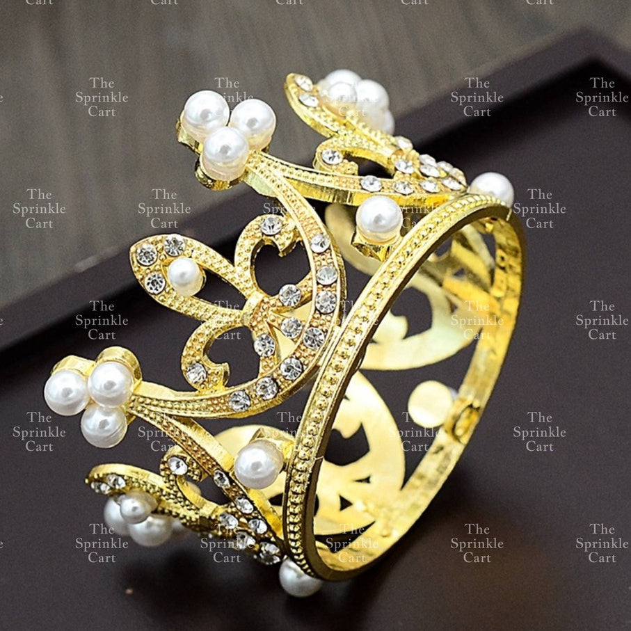 Crown Cake Topper Princess Birthday Celebration Queen Gold Silver