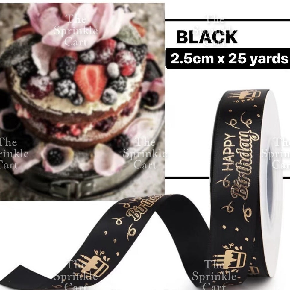 Christmas Ribbon Holidays Satin Ribbon Gift Christmas Happy Birthday Ribbon  theme Packaging