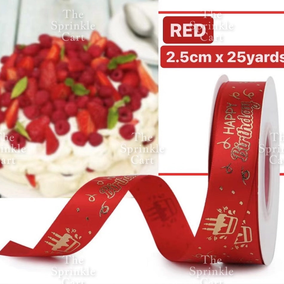 Christmas Ribbon Holidays Satin Ribbon Gift Christmas Happy Birthday Ribbon  theme Packaging