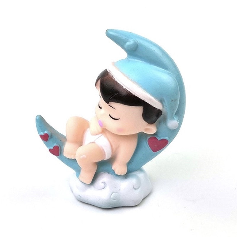 Angel Cake Topper Happy Christening Baptism Moon Baby Wings Cake Topper Decoration Baby Theme