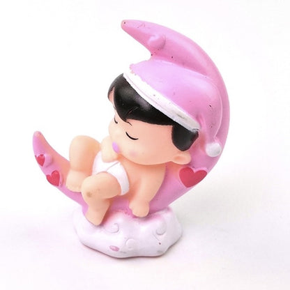 Angel Cake Topper Happy Christening Baptism Moon Baby Wings Cake Topper Decoration Baby Theme