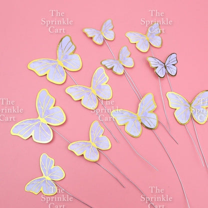 Leaf Fan Cake Toppers Paper Folding Butterfly Paper Topper Mini Paper Fan Round Cake Decoration