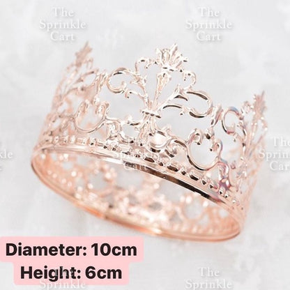 Crown Cake Topper Princess Birthday Celebration Queen Gold Silver