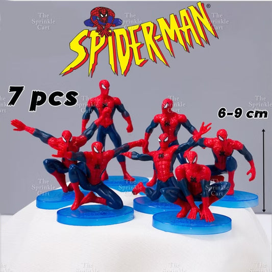 7pcs Spiderman Toy Cake Topper for decoration