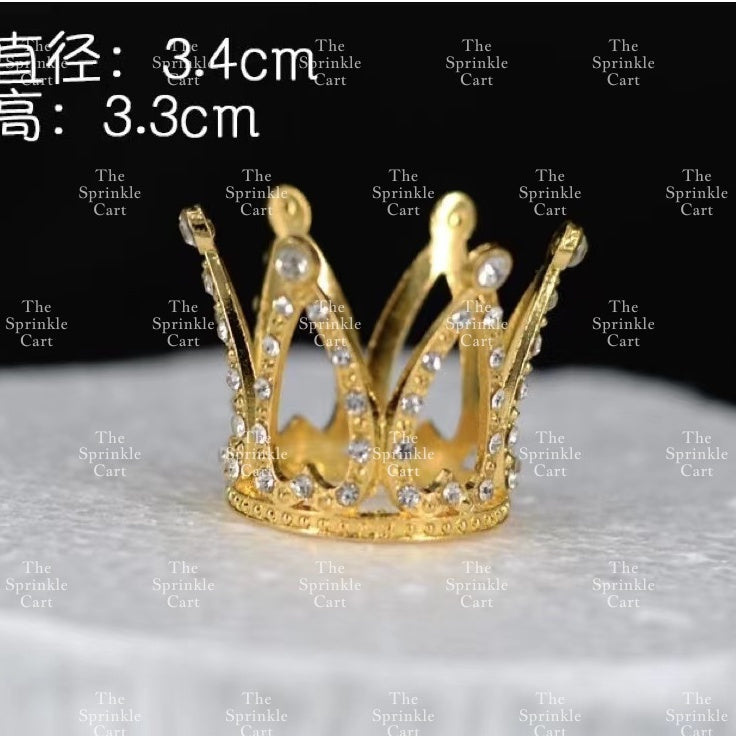Crown Cake Topper Princess Birthday Celebration Queen Gold Silver