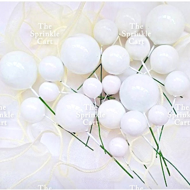 Balls Cake Topper Gold Silver White Pink Blue Yellow Decoration Birthday Swirl Ball Spiral Ball
