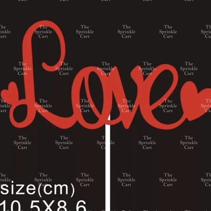 Glitter &Printed Paper Birthday Love Castle Cake Topper Decoration TSC