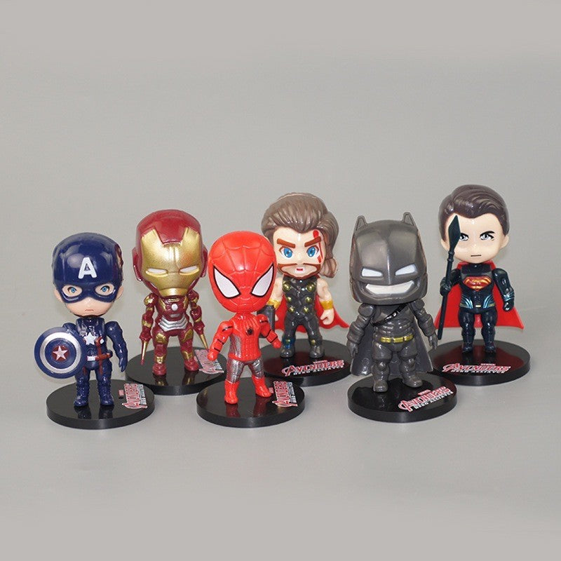 Superhero League  and Transportation Vehicle Boy Theme Cake Toy Topper Decoration TSC