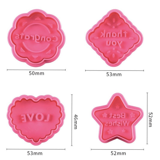 Valentine Cupid Heart Love Cookie Plunger Greetings Congrats Love Best Wishes Thank you Fondant CutterTSC