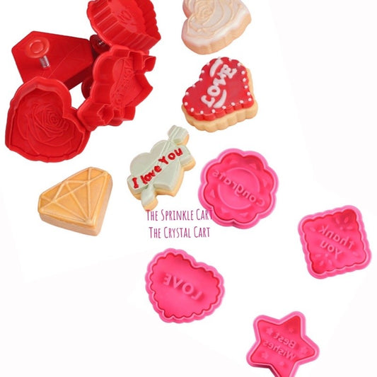 Valentine Cupid Heart Love Cookie Plunger Greetings Congrats Love Best Wishes Thank you Fondant CutterTSC