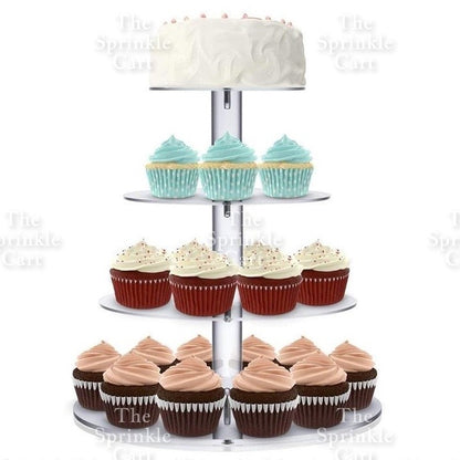 3/4/5 Tier Acrylic Cupcake Stand Display Dessert Buffet Serveware TSC