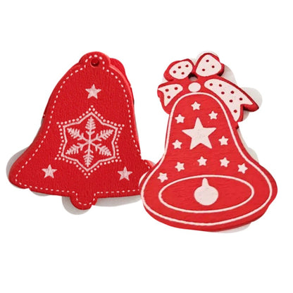 5pcs Wooden Christmas Hanging Ornament for Christmas Tree Decoration TSC