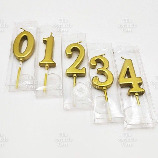 Number Candle for Birthday Cake Party Supplies Gold and Silver TSC