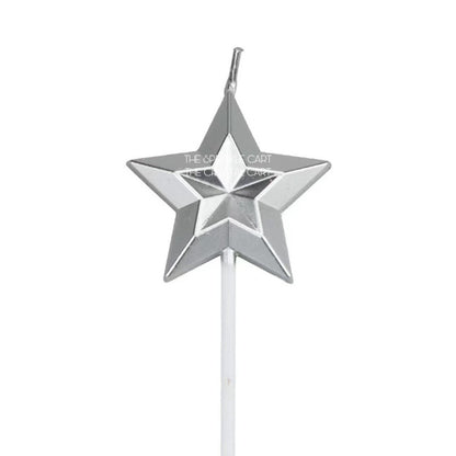 Metallic Color Candle Heart Star Shape for Birthday Party Supplies TSC