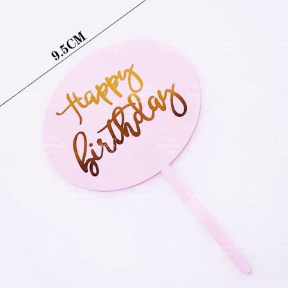 Happy Birthday Acrylic Topper for Cake Greeting Decoration TSC