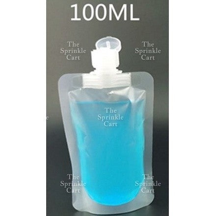 30/50/100ml Squeeze Plastic Pouch for Travel Use Easy Packing of Toiletry Fluid Items and Fluid Makeup TSC