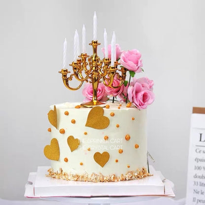 Chandelier Candelabra Cake Topper with Candles TSC
