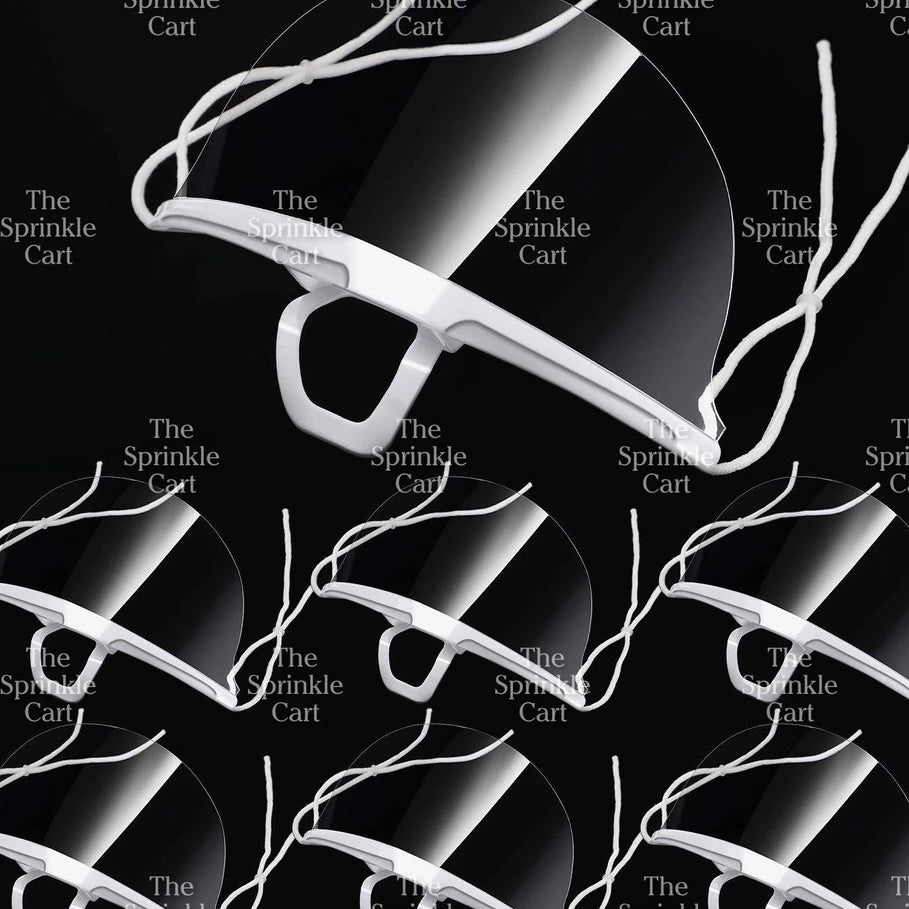 10pcs Clear Mouth Shield Food Protection Face Mask Anti-Fog Faceshield Transparent Cooking Baking