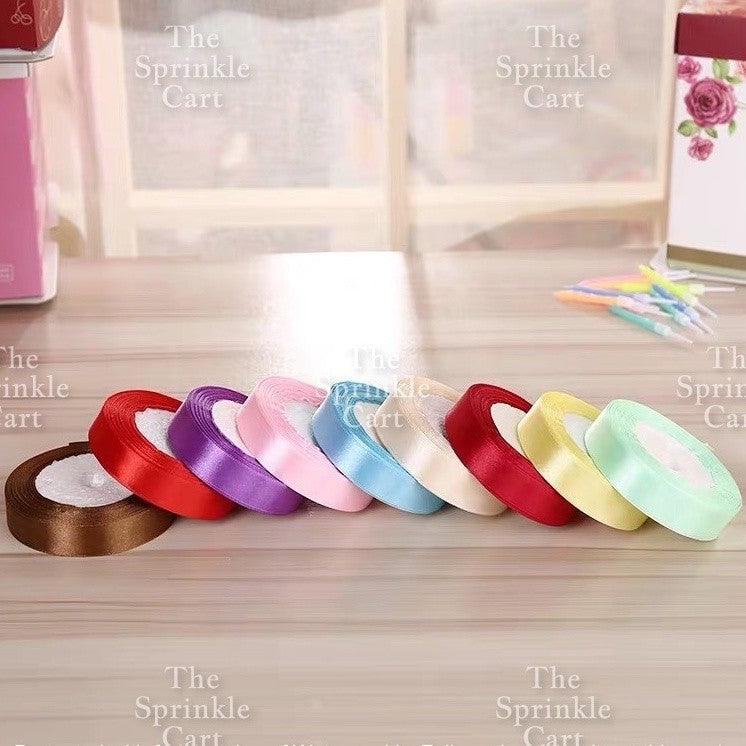 Colored Satin and Glitter Ribbon 1cm 2cm 4cm for Gift Wrapping and DIY Arts and Decoration TSC