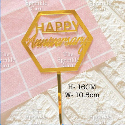 Acrylic Cake Topper Cross Sweet 16 Happy 18th Happy Wedding Happy Anniversary Mr Mrs Topper for Cake
