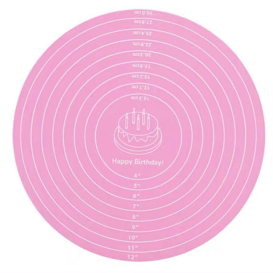 MAT ONLY Non-slip Round Turntable Silicone Mat for Cake Decoration TSC