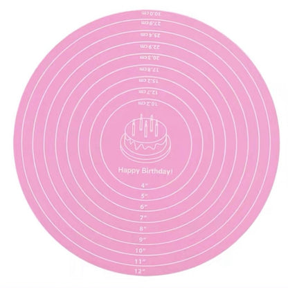 MAT ONLY Non-slip Round Turntable Silicone Mat for Cake Decoration TSC