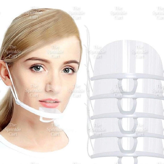 10pcs Clear Mouth Shield Food Protection Face Mask Anti-Fog Faceshield Transparent Cooking Baking