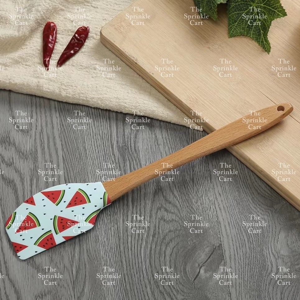 High Quality Silicone Spatula with Wooden Handle for Pastry Baking and Kitchen Tool TSC