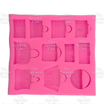 Fashion Women Handbags Silicone Molder for Cake Decoration and DIY Craft TSC