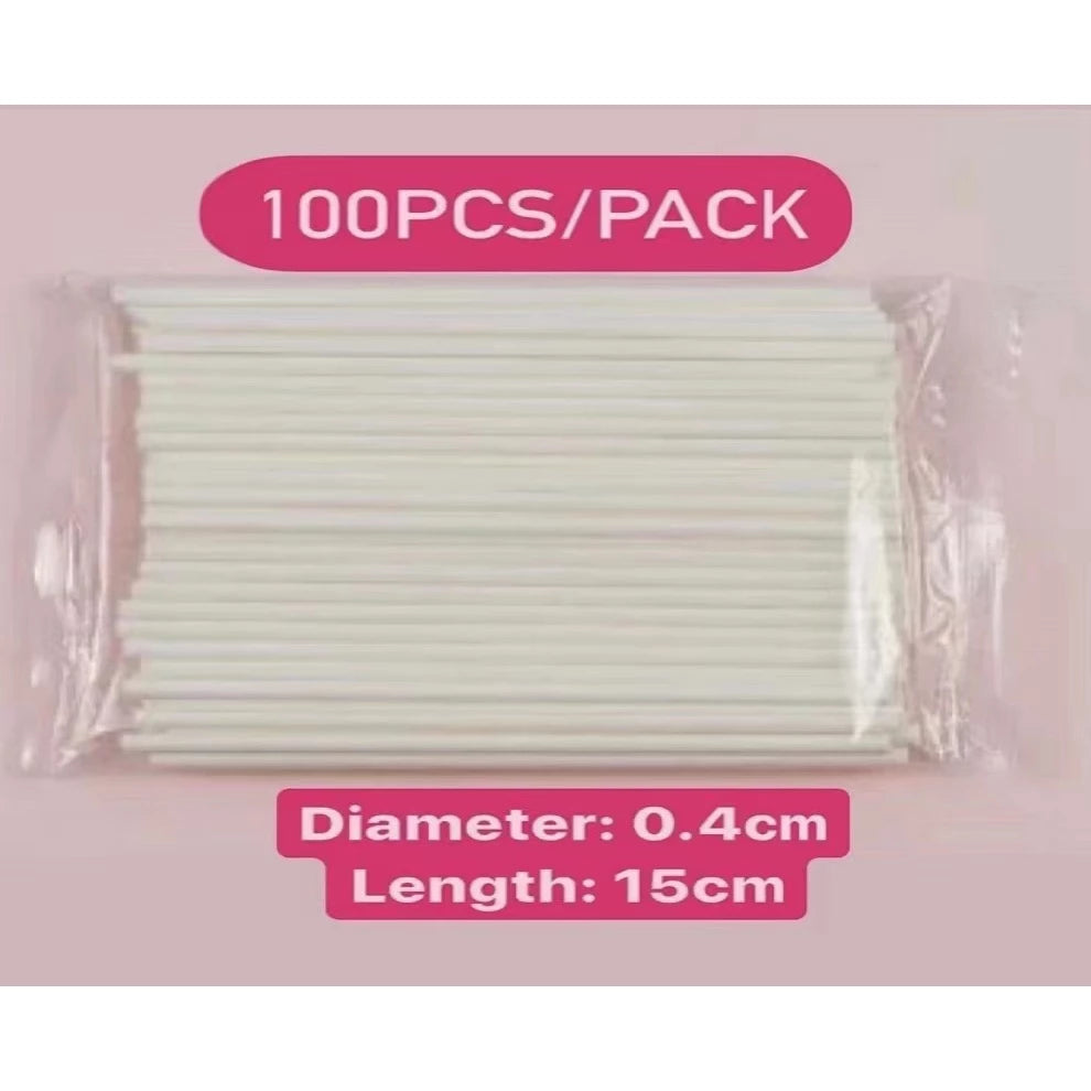 Cake Pop Sticks Thick Hard Paper Solid Core Lollipop Stick Chocolate