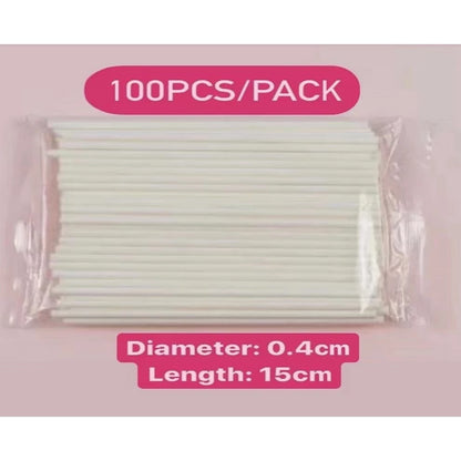 Cake Pop Sticks Thick Hard Paper Solid Core Lollipop Stick Chocolate