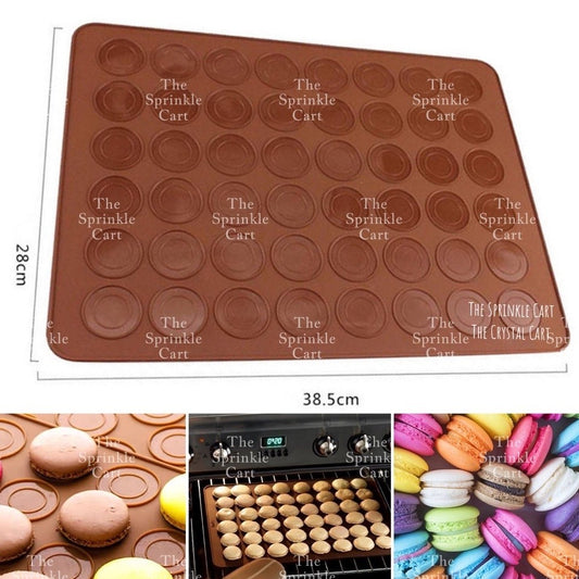 48-holes Macaron Silicone Baking Mat Oven-safe Non-Stick and Reusable TSC