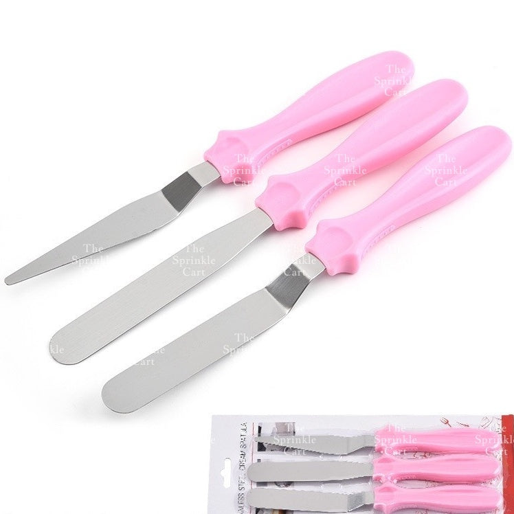 Set Offset Spatula Straight Angled Cake Cream Spreader Baking Frosting Palette TSC