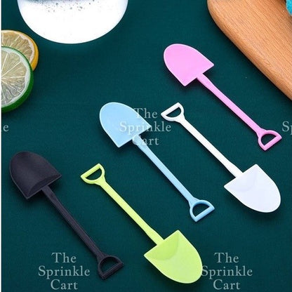 Disposable Clear and Shovel Style Spoon for Dessert and Takeout TSC