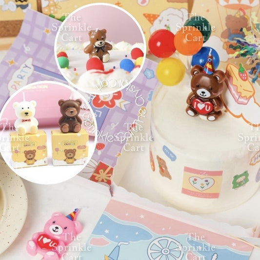 Cute Mini Bear Korean Minimalist Cake Topper TSC