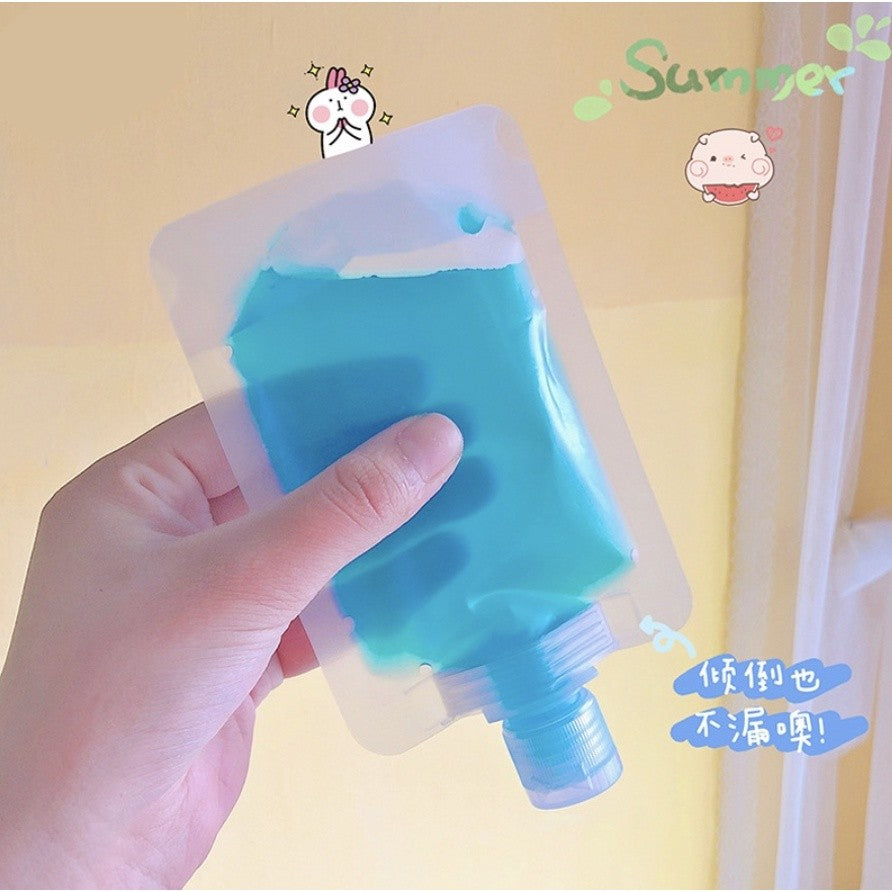 30/50/100ml Squeeze Plastic Pouch for Travel Use Easy Packing of Toiletry Fluid Items and Fluid Makeup TSC