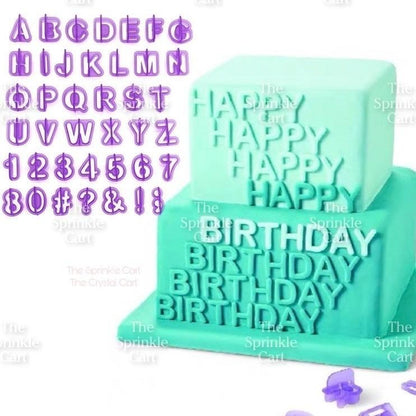 Alphabet Letter Number Sign Fondant Cookie Stamp Cutter Molder for Baking Use TSC