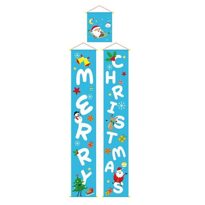 Merry Christmas Wall and Door Banner Hanging Backdrops Home Display Props TSC