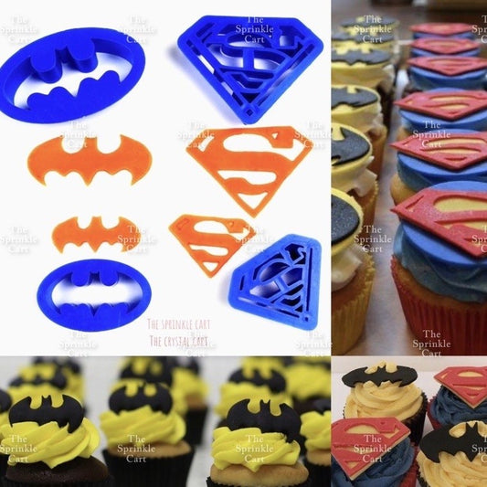Superhero Princess Stamp Cutter Avengers Batman Superman Barbie Design for Cookie Fondant Cake Decoration and DIY Craft TSC