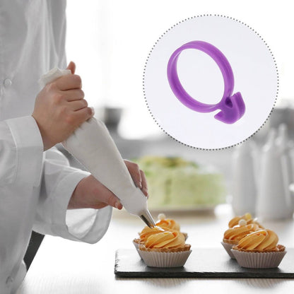 5pcs Reusable Silicone Pastry Piping Bag Tie TSC