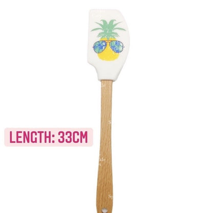 High Quality Silicone Spatula with Wooden Handle for Pastry Baking and Kitchen Tool TSC