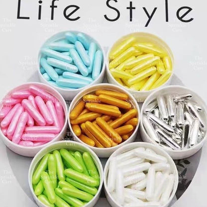 [NEW DESIGNS] Edible Sprinkles Dragees Pearls Rods Capsule for Cake Decoration TSC